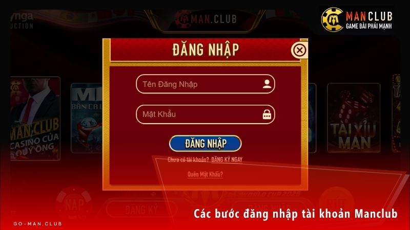 Quy trình đăng nhập đơn giản giúp người chơi tiếp cận sảnh game chỉ trong vài giây